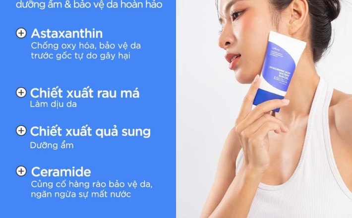 Kem chống nắng hóa học dưỡng ẩm mỏng nhẹ Isntree Hyaluronic Acid Watery Sun Gel 50ml