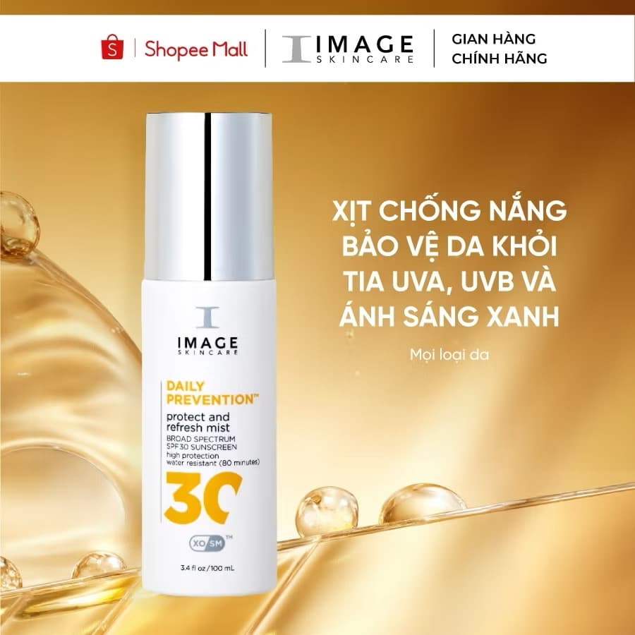 ￼Xịt chống nắng IMAGE DAILY PREVENTION Protect And Refresh Mist SPF 30 - 100ml 