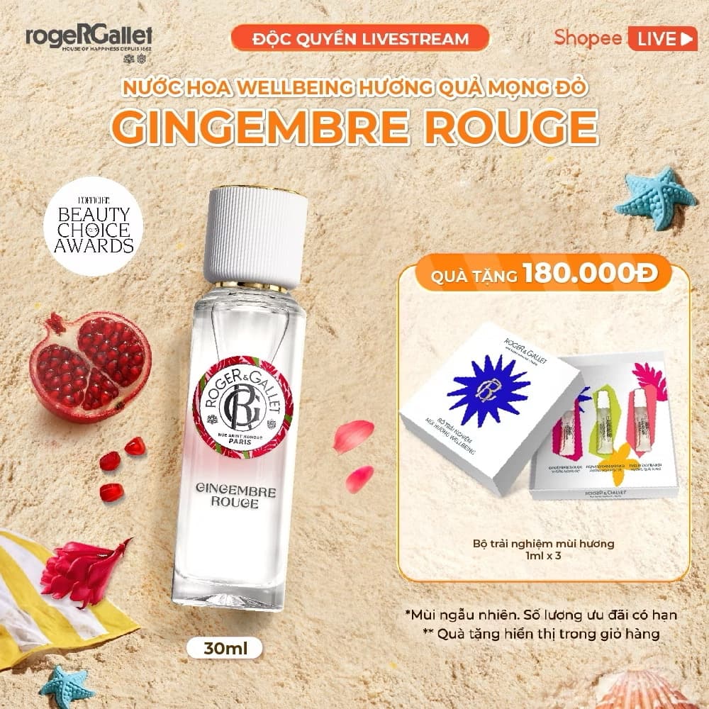 ￼[KOL Livestream] Nước hoa Wellbeing Roger&amp;Gallet 30ml 