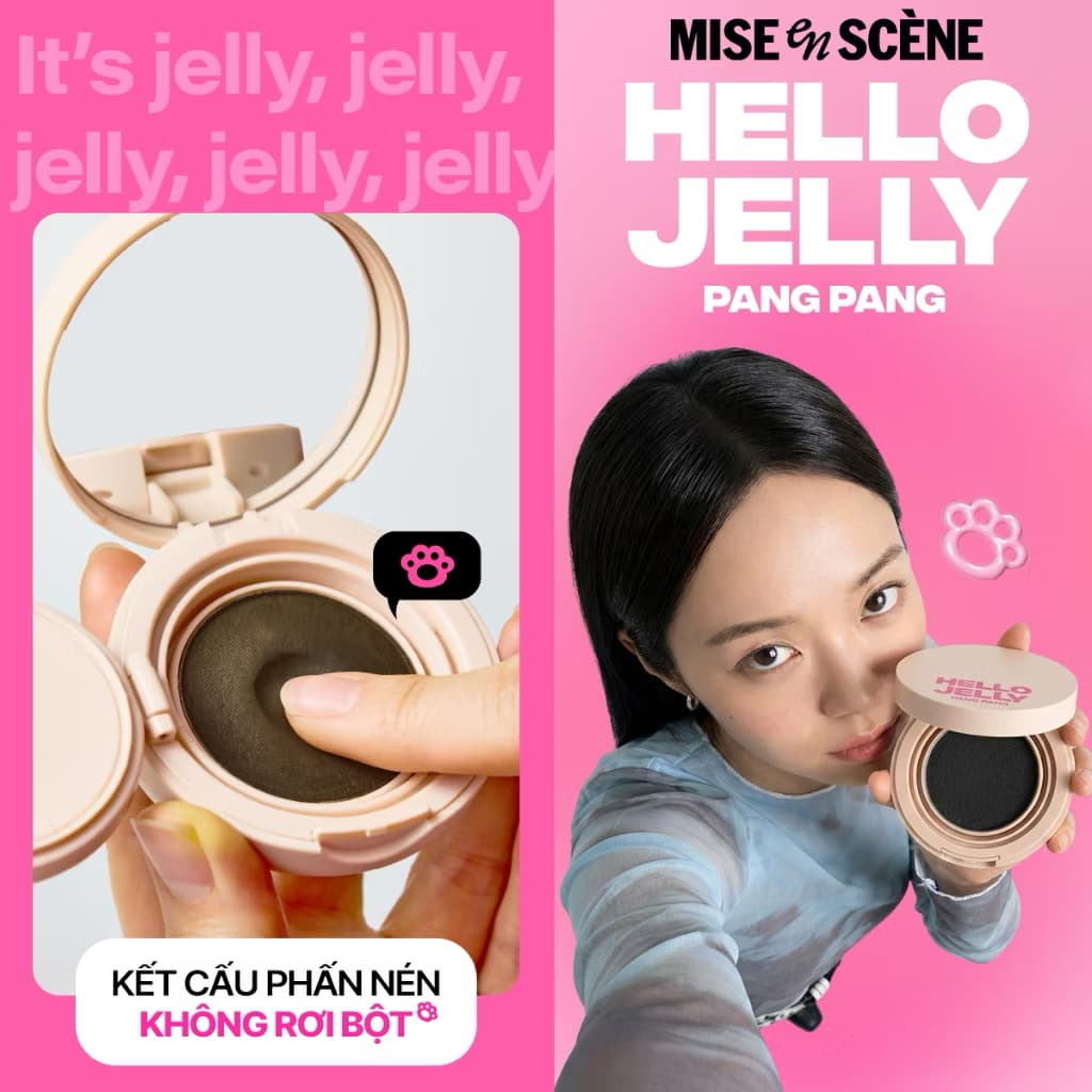 ￼Che khuyết điểm cho tóc dạng phấn dẻo MISE en SCÈNE HELLO JELLY PANGPANG, che phủ phần chân tóc thưa, tóc bị hói 