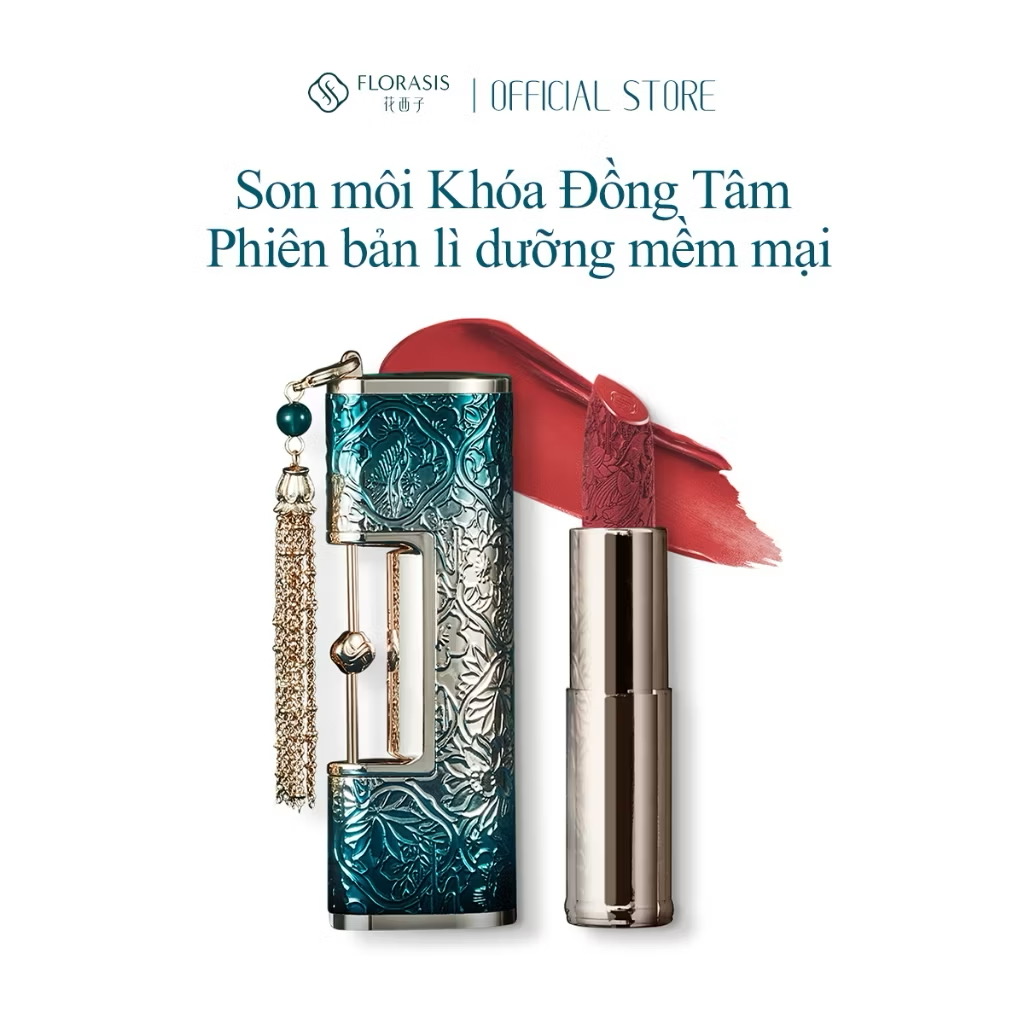 ￼【Hannah Olala x Florasis】Florasis Son Lì Khóa Màu Hoa Xinh Xắn Dùng Làm Quà Tặng Sinh Nhật Cho Bạn Gái 