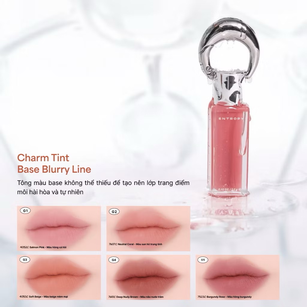 ￼Entropy Son Charm Tint Base Blurry Mịn Lì Nhẹ Tênh – Làm Mờ Viền & Che Rãnh Môi Tự Nhiên 3.0g (5 Colors) 
