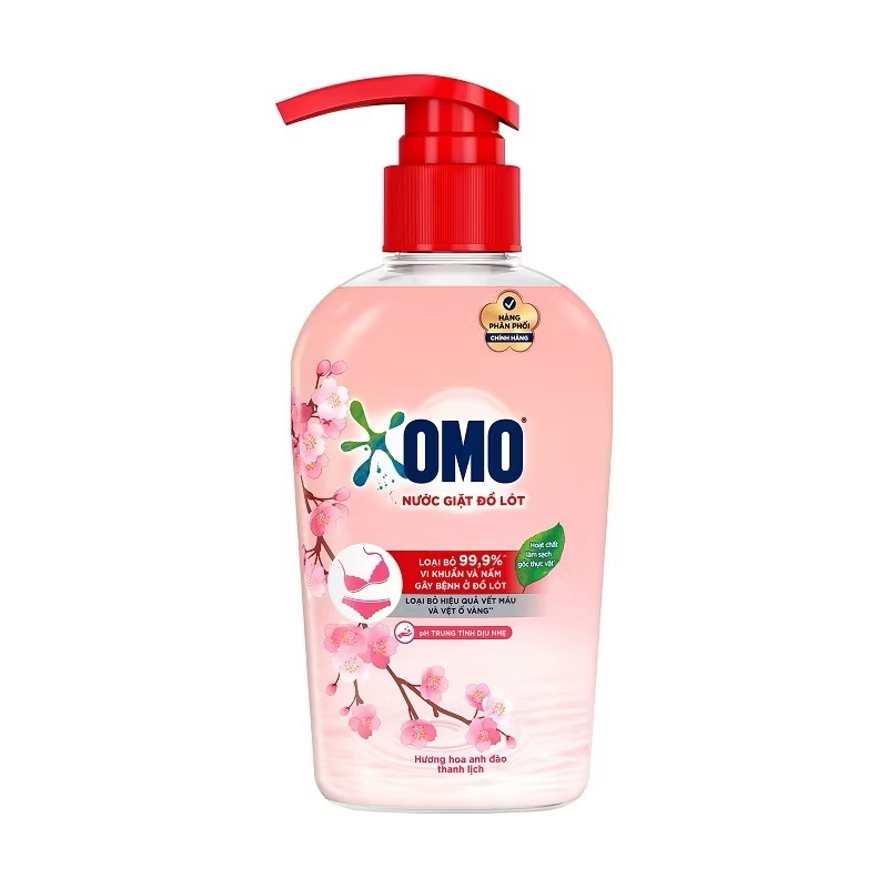 ￼Combo 2 Chai Nước Giặt Đồ Lót OMO Hương Hoa Anh Đào Thanh Lịch 300G 