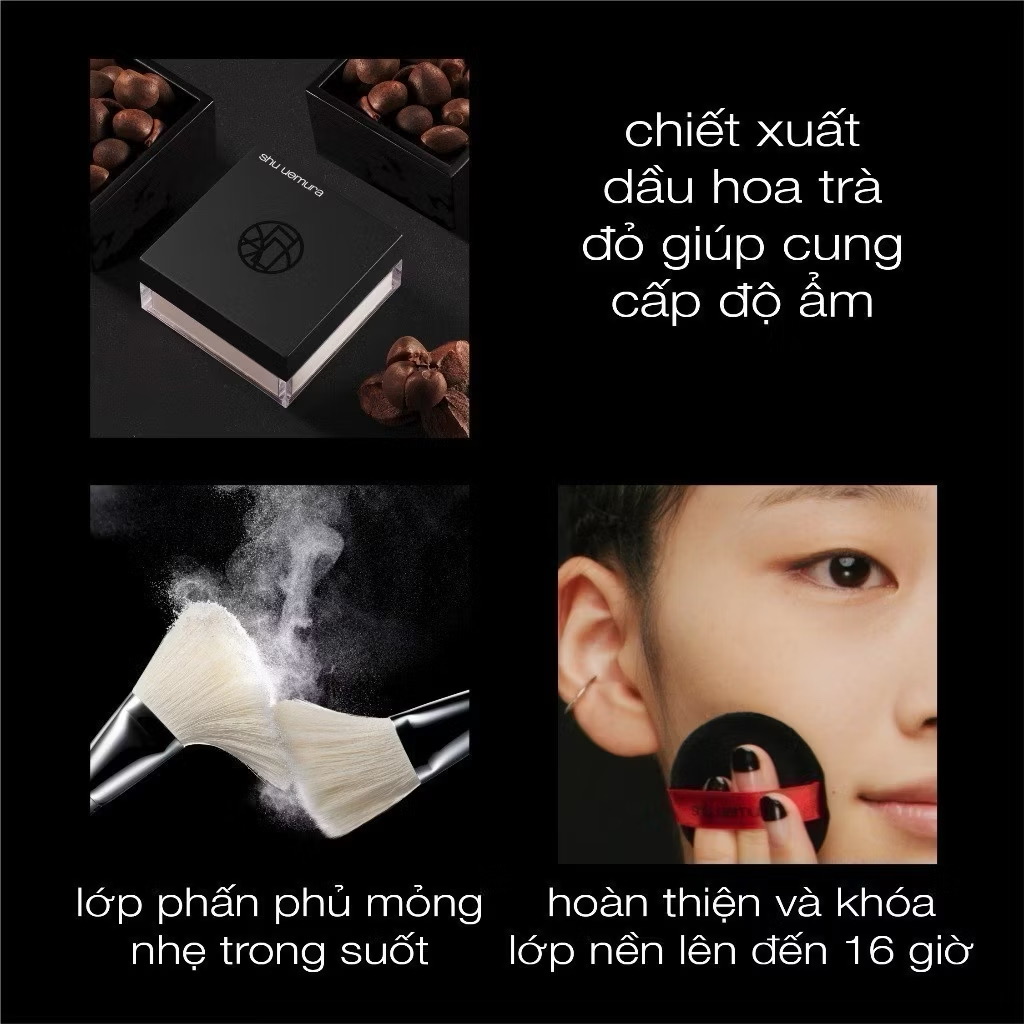 ￼phấn phủ dạng bột siêu mịn mờ lì kiềm dầu lâu trôi shu uemura unlimited mopo breathable fixing loose powder 15g 
