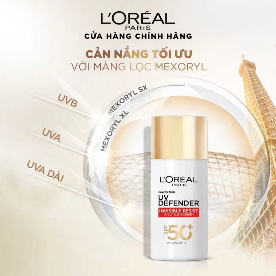 Sữa Chống Nắng Phổ Rộng Vô Hình Thoáng Da, Kháng Mọi Tác Động UV Invisible Resist L’Oréal Paris 50ml SPF 50+ PA++++