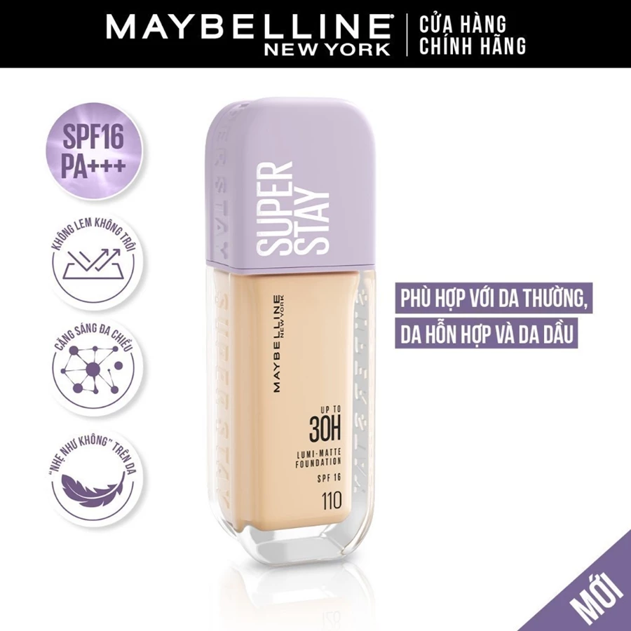  Superstay Lumi Matte 30H che phủ siêu nhẹ mặt Maybelline New York 35ml
