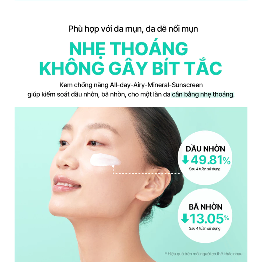 Dear, Klairs Kem chống nắng All-day Airy Mineral Sunscreen 60g