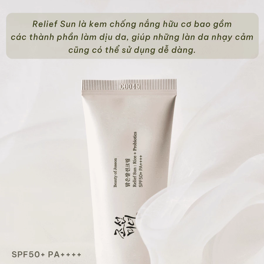 Kem chống nắng hữu cơ Beauy of Joseon Relief Sun Cream cho mọi loại da SPF50+ PA++++ 50ml