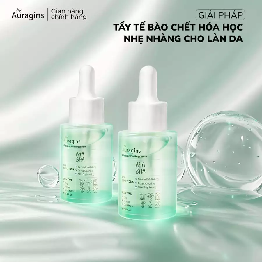 mall inline badgeTinh Chất Tẩy Tế Bào Chết The Auragins 7.5% AHA + 0.5% BHA Gentle Peeling