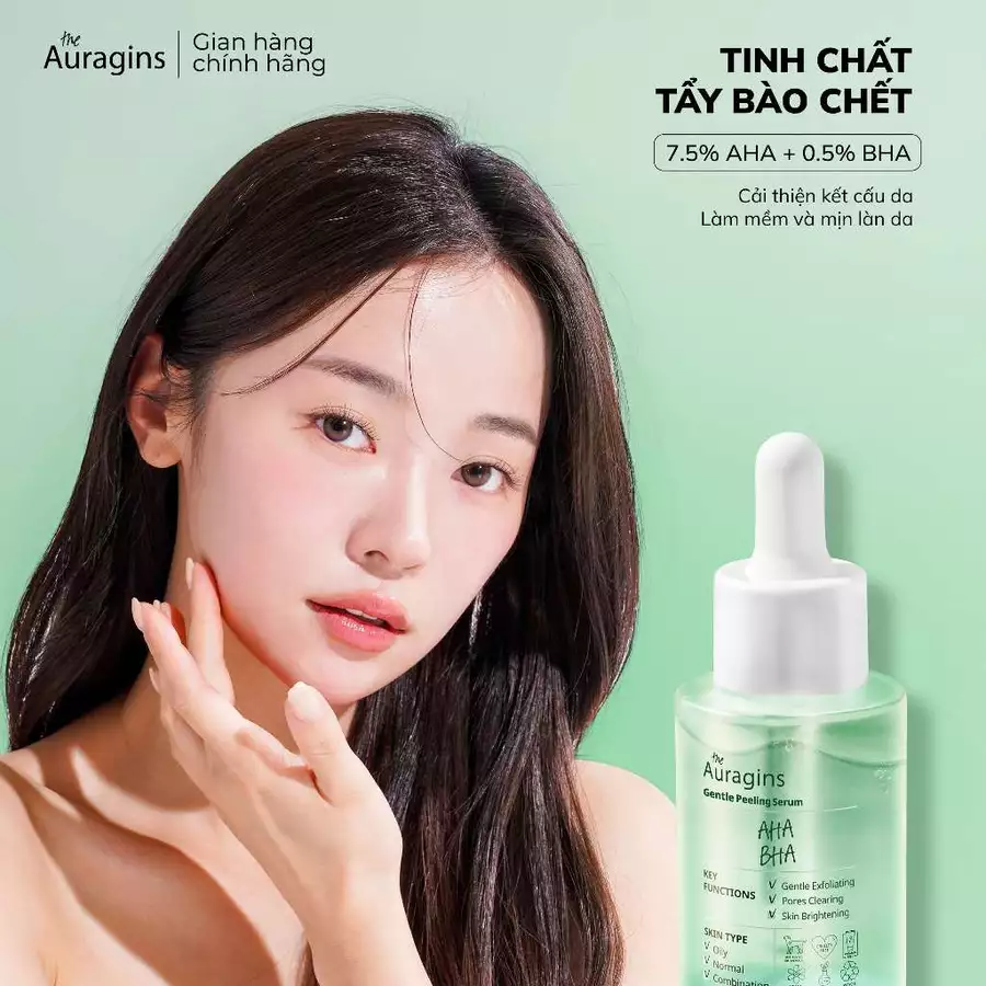 mall inline badgeTinh Chất Tẩy Tế Bào Chết The Auragins 7.5% AHA + 0.5% BHA Gentle Peeling